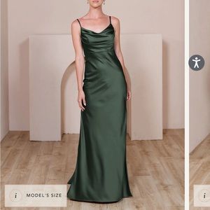 Revelry Skye Dress - Deep Olive. Only worn once & dry cleaned after!